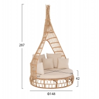 ΚΑΝΑΠΕΣ ΕΞΩΤ.ΧΩΡΟΥ ΣΤΡΟΓΓΥΛΟΣ MARJOM HM9765 ΦΥΣΙΚΟ RATTAN-ΕΚΡΟΥ ΥΦΑΣΜΑ Φ148x287Υεκ. ΚΑΝΑΠΕΣ ΕΞΩΤ.ΧΩΡΟΥ ΣΤΡΟΓΓΥΛΟΣ MARJOM HM9765 ΦΥΣΙΚΟ RATTAN-ΕΚΡΟΥ ΥΦΑΣΜΑ Φ148x287Υεκ.
