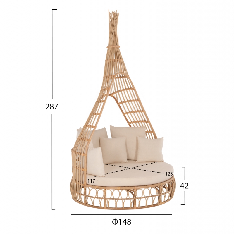 ΚΑΝΑΠΕΣ ΕΞΩΤ.ΧΩΡΟΥ ΣΤΡΟΓΓΥΛΟΣ MARJOM HM9765 ΦΥΣΙΚΟ RATTAN-ΕΚΡΟΥ ΥΦΑΣΜΑ Φ148x287Υεκ. ΚΑΝΑΠΕΣ ΕΞΩΤ.ΧΩΡΟΥ ΣΤΡΟΓΓΥΛΟΣ MARJOM HM9765 ΦΥΣΙΚΟ RATTAN-ΕΚΡΟΥ ΥΦΑΣΜΑ Φ148x287Υεκ.