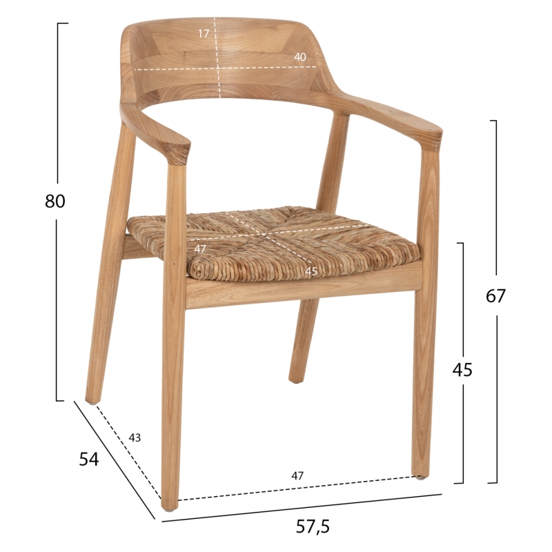 ΠΟΛΥΘΡΟΝΑ KINGSLEY HM9634.01 ΞΥΛΟ TEAK & ΨΑΘΑ ΣΕ ΦΥΣΙΚΟ ΧΡΩΜΑ 57,5x54x80Yεκ. ΠΟΛΥΘΡΟΝΑ KINGSLEY HM9634.01 ΞΥΛΟ TEAK & ΨΑΘΑ ΣΕ ΦΥΣΙΚΟ ΧΡΩΜΑ 57,5x54x80Yεκ.