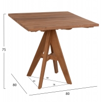 ΤΡΑΠΕΖΙ HM9622 LEO ΤΕΤΡΑΓΩΝΟ ΞΥΛΟ ΤΕΑΚ 80x80x75Y εκ. ΤΡΑΠΕΖΙ HM9622 LEO ΤΕΤΡΑΓΩΝΟ ΞΥΛΟ ΤΕΑΚ 80x80x75Y εκ.