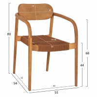 ΠΟΛΥΘΡΟΝΑ OSLO HM9636.01 ΞΥΛΟ TEAK ΦΥΣΙΚΟ & ΣΧΟΙΝΙ--B’ΔΙΑΛΟΓΗΣ 55x54x80Y εκ. ΠΟΛΥΘΡΟΝΑ OSLO HM9636.01 ΞΥΛΟ TEAK ΦΥΣΙΚΟ & ΣΧΟΙΝΙ--B’ΔΙΑΛΟΓΗΣ 55x54x80Y εκ.