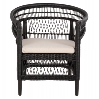 ΠΟΛΥΘΡΟΝΑ MALAWI HM9635.03 ΞΥΛΟ ΜΑΟΝΙ ΜΕ RATTAN ΜΑΥΡΟ--Β'ΔΙΑΛΟΓΗΣ 80x70x86Υεκ.