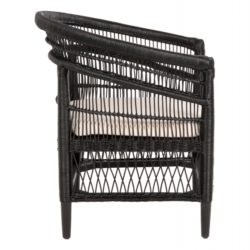 ΠΟΛΥΘΡΟΝΑ MALAWI HM9635.03 ΞΥΛΟ ΜΑΟΝΙ ΜΕ RATTAN ΜΑΥΡΟ--Β'ΔΙΑΛΟΓΗΣ 80x70x86Υεκ.