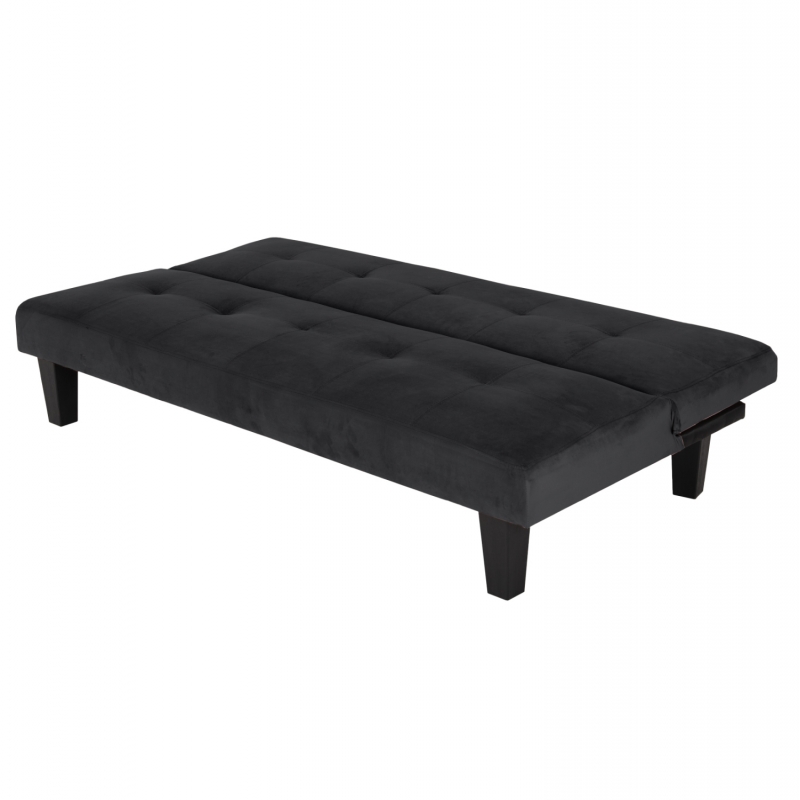 ΚΑΝΑΠΕΣ ΚΡΕΒΑΤΙ ODESSA HM3000.14 ΜΑΥΡΟ ΒΕΛΟΥΔΟ 180x83x75Y εκ.