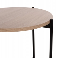 ΒΟΗΘΗΤΙΚΟ ΤΡΑΠΕΖΙ HM9589.03 MDF SONAMA-ΜΑΥΡΗ ΜΕΤΑΛΛΙΚΗ ΒΑΣΗ Φ50x55Υεκ.