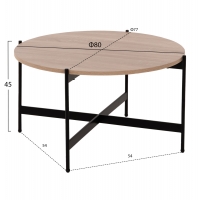 ΤΡΑΠΕΖΙ ΣΑΛΟΝΙΟΥ HM9588.03 MDF ΣΟΝΑΜΑ-ΜΑΥΡΗ ΜΕΤΑΛΛΙΚΗ ΒΑΣΗ Φ80x45Υεκ. ΤΡΑΠΕΖΙ ΣΑΛΟΝΙΟΥ HM9588.03 MDF ΣΟΝΑΜΑ-ΜΑΥΡΗ ΜΕΤΑΛΛΙΚΗ ΒΑΣΗ Φ80x45Υεκ.