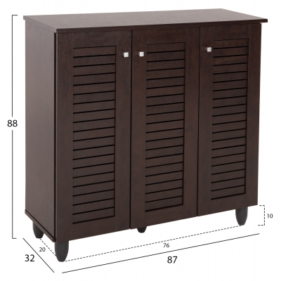 ΠΑΠΟΥΤΣΟΘΗΚΗ-ΝΤΟΥΛΑΠΑ PROLLY HM9609.01 ΜΕΛΑΜΙΝΗ WENGE-3ΠΟΡΤΕΣ-4ΡΑΦΙΑ 87x32x88Υεκ. ΠΑΠΟΥΤΣΟΘΗΚΗ-ΝΤΟΥΛΑΠΑ PROLLY HM9609.01 ΜΕΛΑΜΙΝΗ WENGE-3ΠΟΡΤΕΣ-4ΡΑΦΙΑ 87x32x88Υεκ.