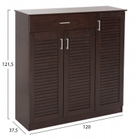 ΠΑΠΟΥΤΣΟΘΗΚΗ-ΝΤΟΥΛΑΠΑ PROBY HM9607.01 ΜΕΛΑΜΙΝΗ WENGE 120x37,5x121,5Υεκ. ΠΑΠΟΥΤΣΟΘΗΚΗ-ΝΤΟΥΛΑΠΑ PROBY HM9607.01 ΜΕΛΑΜΙΝΗ WENGE 120x37,5x121,5Υεκ.