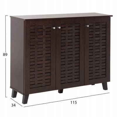 ΠΑΠΟΥΤΣΟΘΗΚΗ-ΝΤΟΥΛΑΠΙ PRODY HM9610.01 ΜΕΛΑΜΙΝΗ WENGE 3 ΠΟΡΤΕΣ 115x34x89Υεκ. ΠΑΠΟΥΤΣΟΘΗΚΗ-ΝΤΟΥΛΑΠΙ PRODY HM9610.01 ΜΕΛΑΜΙΝΗ WENGE 3 ΠΟΡΤΕΣ 115x34x89Υεκ.