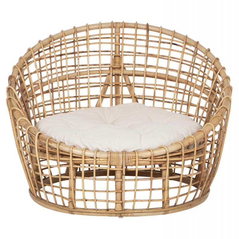 ΠΟΛΥΘΡΟΝΑ ENTO HM9814 RATTAN ΣΕ ΦΥΣΙΚΟ-ΜΠΕΖ ΜΑΞΙΛΑΡΙ 85x75x67Yεκ.
