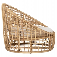 ΠΟΛΥΘΡΟΝΑ ENTO HM9814 RATTAN ΣΕ ΦΥΣΙΚΟ-ΜΠΕΖ ΜΑΞΙΛΑΡΙ 85x75x67Yεκ.