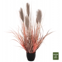 ΔΙΑΚΟΣΜΗΤΙΚΟ ΣΥΝΘΕΤΙΚΟ ΦΥΤΟ ΣΕ ΓΛΑΣΤΡΑ GRASS+FEATHER Φ14,5x12,5-86Υ εκ. HM4015