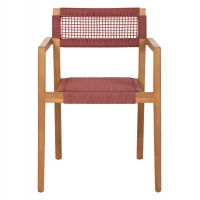 ΠΟΛΥΘΡΟΝΑ CHARLOTTE HM9637.06 ΞΥΛΟ TEAK & ΡΟΖ ΣΧΟΙΝΙ--B'ΔΙΑΛΟΓΗΣ 59x54x83Y εκ.