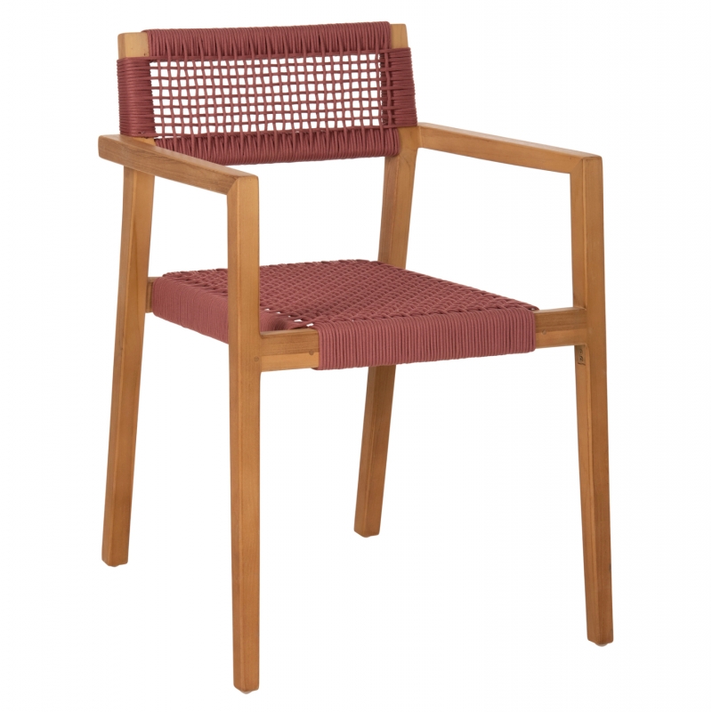 ΠΟΛΥΘΡΟΝΑ CHARLOTTE HM9637.06 ΞΥΛΟ TEAK & ΡΟΖ ΣΧΟΙΝΙ--B'ΔΙΑΛΟΓΗΣ 59x54x83Y εκ.