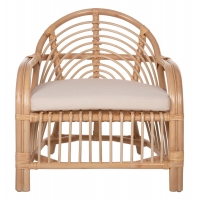 ΠΟΛΥΘΡΟΝΑ FEMUR HM9837 RATTAN ΣΕ ΦΥΣΙΚΟ- ΛΕΥΚΟ ΜΑΞΙΛΑΡΙ 72x66x75Υεκ.