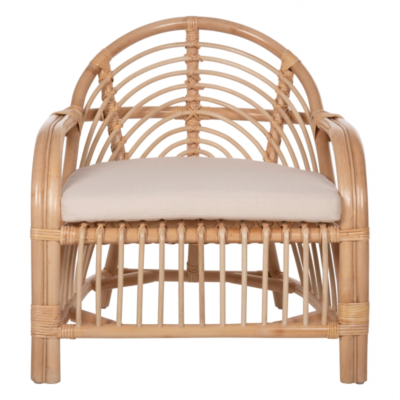 ΠΟΛΥΘΡΟΝΑ FEMUR HM9837 RATTAN ΣΕ ΦΥΣΙΚΟ- ΛΕΥΚΟ ΜΑΞΙΛΑΡΙ 72x66x75Υεκ.