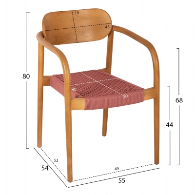 ΠΟΛΥΘΡΟΝΑ OSLO HM9636.06 ΞΥΛΟ TEAK ΦΥΣΙΚΟ & ΣΧΟΙΝΙ--B’ΔΙΑΛΟΓΗΣ 55x54x80Yεκ. ΠΟΛΥΘΡΟΝΑ OSLO HM9636.06 ΞΥΛΟ TEAK ΦΥΣΙΚΟ & ΣΧΟΙΝΙ--B’ΔΙΑΛΟΓΗΣ 55x54x80Yεκ.
