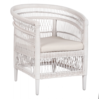 ΠΟΛΥΘΡΟΝΑ MALAWI HM9635.02 ΞΥΛΟ ΜΑΟΝΙ ΜΕ RATTAN ΛΕΥΚΟ--Β'ΔΙΑΛΟΓΗΣ 80x70x86Υεκ.
