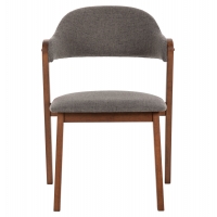ΚΑΡΕΚΛΑ RIDER HM9734.01 RUBBERWOOD ΣΕ ΚΑΡΥΔΙ-ΥΦΑΣΜΑ ΓΚΡΙ 59x59x83Yεκ.