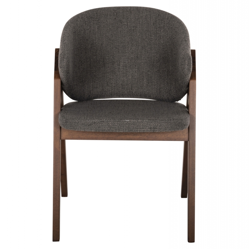 ΚΑΡΕΚΛΑ HANA HM9746.02 RUBBERWOOD ΣΕ ΚΑΡΥΔΙ ΧΡΩΜΑ-ΓΚΡΙ ΥΦΑΣΜΑ 55x60x84Yεκ.
