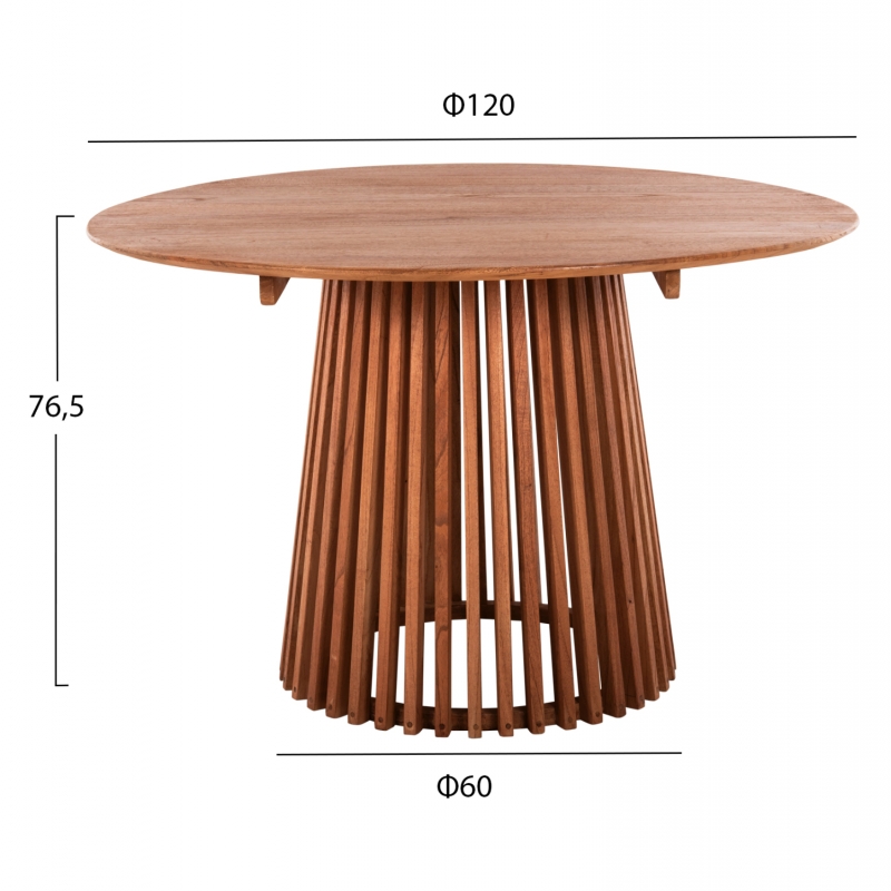 ΤΡΑΠΕΖΙ ΤΡΑΠΕΖΑΡΙΑΣ FRANTZ HM9388.11 ΜΑΣΙΦ MINDI ΞΥΛΟ ΣΕ ΦΥΣΙΚΟ Φ120X76,5Υεκ. ΤΡΑΠΕΖΙ ΤΡΑΠΕΖΑΡΙΑΣ FRANTZ HM9388.11 ΜΑΣΙΦ MINDI ΞΥΛΟ ΣΕ ΦΥΣΙΚΟ Φ120X76,5Υεκ.