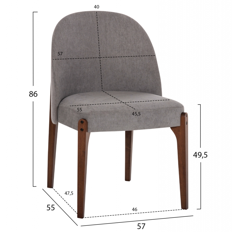 ΚΑΡΕΚΛΑ ΤΡΑΠΕΖΑΡΙΑΣ RAMMER HM9744.01 RUBBERWOOD ΣΕ ΚΑΡΥΔΙ-ΓΚΡΙ ΥΦΑΣΜΑ 57x55x86Υεκ. ΚΑΡΕΚΛΑ ΤΡΑΠΕΖΑΡΙΑΣ RAMMER HM9744.01 RUBBERWOOD ΣΕ ΚΑΡΥΔΙ-ΓΚΡΙ ΥΦΑΣΜΑ 57x55x86Υεκ.