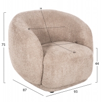 ΠΟΛΥΘΡΟΝΑ KARPEN HM9600.08 ΜΠΕΖ ΜΠΟΥΚΛΕ ΥΦΑΣΜΑ 93x87x78Υ εκ.