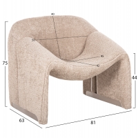ΠΟΛΥΘΡΟΝΑ SPINER HM9599.08 ΜΠΕΖ ΜΠΟΥΚΛΕ ΥΦΑΣΜΑ 81x64x74Υεκ.