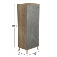 ΠΑΠΟΥΤΣΟΘΗΚΗ-ΝΤΟΥΛΑΠΙ ALVARO HM8954.14 ΜΕΛΑΜΙΝΗ SONAMA-STONE TEXTURE 50Χ38Χ135Yεκ.