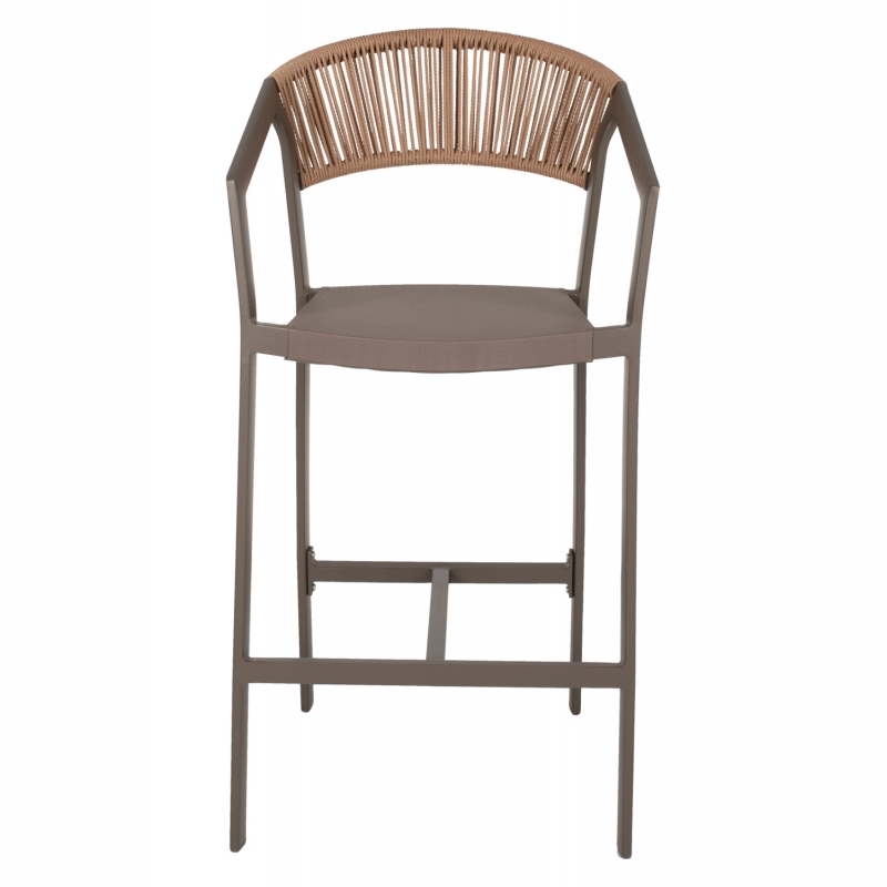 ΣΚΑΜΠΟ ΑΛΟΥΜΙΝΙΟΥ MIRI ΣΑΜΠΑΝΙ ΜΕ ΜΠΡΑΤΣΑ RATTAN & TEXTLINE 56x58x105Yεκ.HM5892.23