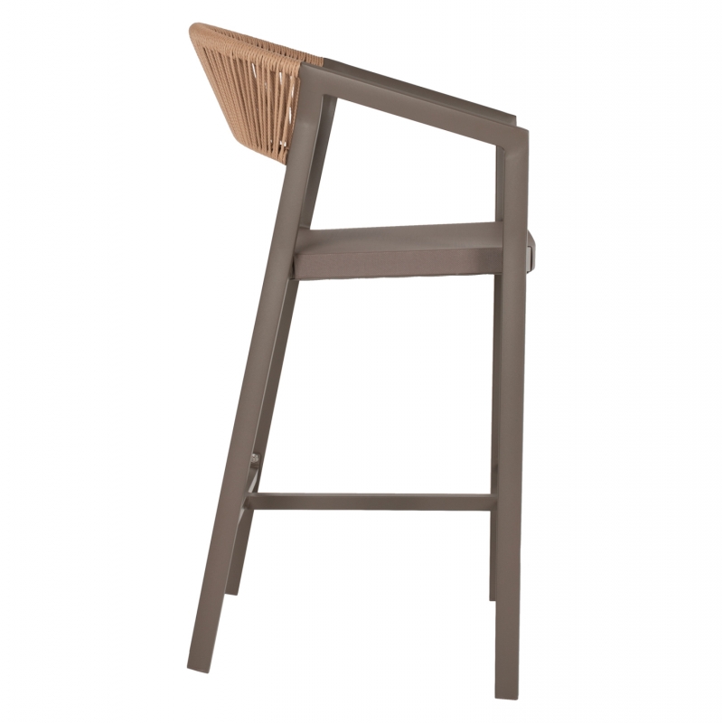 ΣΚΑΜΠΟ ΑΛΟΥΜΙΝΙΟΥ MIRI ΣΑΜΠΑΝΙ ΜΕ ΜΠΡΑΤΣΑ RATTAN & TEXTLINE 56x58x105Yεκ.HM5892.23