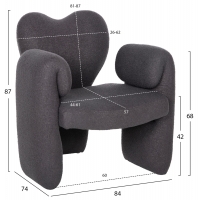 ΠΟΛΥΘΡΟΝΑ HARTT HM9777.01 ΓΚΡΙ TEDDY ΥΦΑΣΜΑ 84x74x87Yεκ. ΠΟΛΥΘΡΟΝΑ HARTT HM9777.01 ΓΚΡΙ TEDDY ΥΦΑΣΜΑ 84x74x87Yεκ.