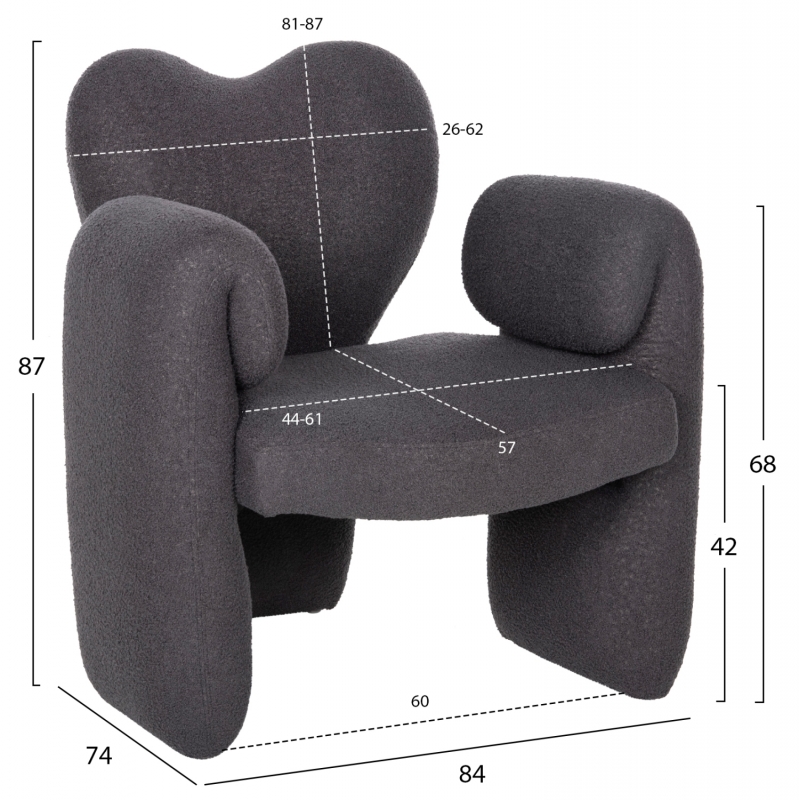 ΠΟΛΥΘΡΟΝΑ HARTT HM9777.01 ΓΚΡΙ TEDDY ΥΦΑΣΜΑ 84x74x87Yεκ. ΠΟΛΥΘΡΟΝΑ HARTT HM9777.01 ΓΚΡΙ TEDDY ΥΦΑΣΜΑ 84x74x87Yεκ.