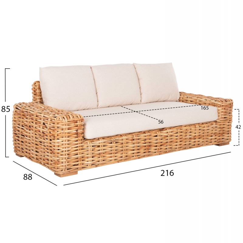 ΚΑΝΑΠΕΣ ΤΡΙΘΕΣΙΟΣ ΕΞ.ΧΩΡΟΥ TROPEL HM9808 ΞΥΛΟ MANGO-RATTAN ΦΥΣΙΚΟ-ΛΕΥΚΑ ΜΑΞΙΛΑΡΙΑ 216x88x85Υεκ ΚΑΝΑΠΕΣ ΤΡΙΘΕΣΙΟΣ ΕΞ.ΧΩΡΟΥ TROPEL HM9808 ΞΥΛΟ MANGO-RATTAN ΦΥΣΙΚΟ-ΛΕΥΚΑ ΜΑΞΙΛΑΡΙΑ 216x88x85Υεκ