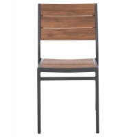 ΚΑΡΕΚΛΑ ΑΛΟΥΜΙΝΙΟΥ SAGA HM6063.02 ΣΚΟΥΡΟ ΓΚΡΙ ΜΕ POLYWOOD 46x52x86Υεκ.