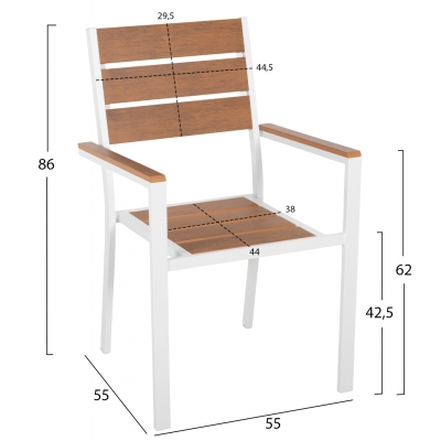 ΠΟΛΥΘΡΟΝΑ ΑΛΟΥΜΙΝΙΟΥ SAGA HM5981.01 ΛΕΥΚΗ-POLYWOOD ΣΕ ΦΥΣΙΚΟ 55x55x86Υεκ. ΠΟΛΥΘΡΟΝΑ ΑΛΟΥΜΙΝΙΟΥ SAGA HM5981.01 ΛΕΥΚΗ-POLYWOOD ΣΕ ΦΥΣΙΚΟ 55x55x86Υεκ.