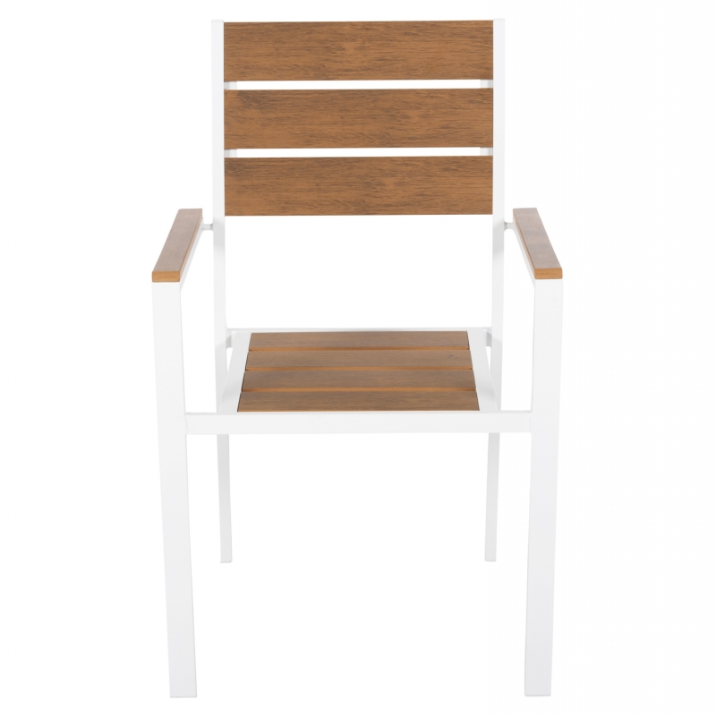 ΠΟΛΥΘΡΟΝΑ ΑΛΟΥΜΙΝΙΟΥ SAGA HM5981.01 ΛΕΥΚΗ-POLYWOOD ΣΕ ΦΥΣΙΚΟ 55x55x86Υεκ.
