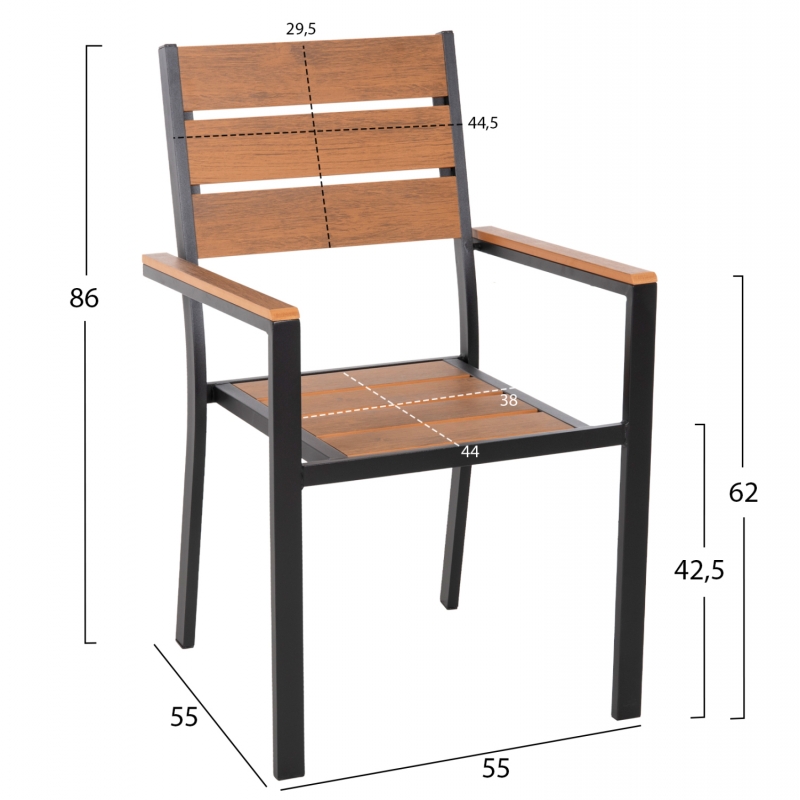 ΠΟΛΥΘΡΟΝΑ ΑΛΟΥΜΙΝΙΟΥ SAGA HM5981.02 ΜΑΥΡΗ-POLYWOOD ΣΕ ΦΥΣΙΚΟ 55x55x86Υεκ. ΠΟΛΥΘΡΟΝΑ ΑΛΟΥΜΙΝΙΟΥ SAGA HM5981.02 ΜΑΥΡΗ-POLYWOOD ΣΕ ΦΥΣΙΚΟ 55x55x86Υεκ.