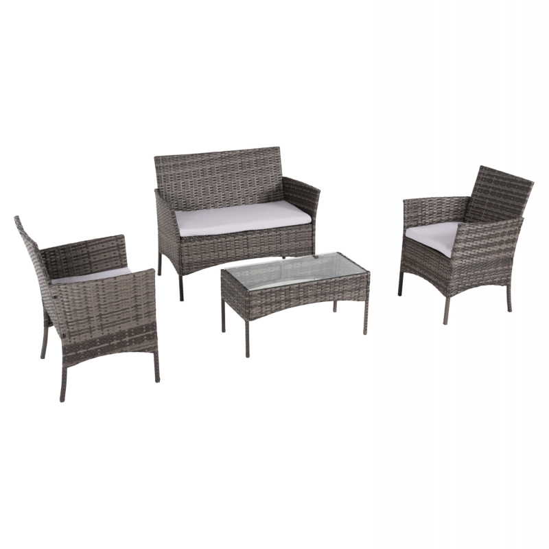 ΣΕΤ ΣΑΛΟΝΙ 4ΤΜΧ STASIA HM6089.02 ΣΥΝΘ.RATTAN ΓΚΡΙ-ΜΠΕΖ ΜΑΞΙΛΑΡΙΑ