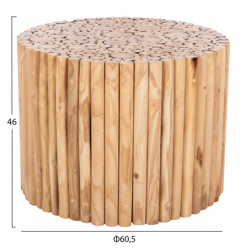 ΤΡΑΠΕΖΙ ΣΑΛΟΝΙΟΥ ΣΤΡΟΓΓΥΛΟ COOTER HM9864 ΚΛΑΔΙΑ TEAK-ΦΥΣΙΚΟ Φ60,5x46Υεκ. ΤΡΑΠΕΖΙ ΣΑΛΟΝΙΟΥ ΣΤΡΟΓΓΥΛΟ COOTER HM9864 ΚΛΑΔΙΑ TEAK-ΦΥΣΙΚΟ Φ60,5x46Υεκ.