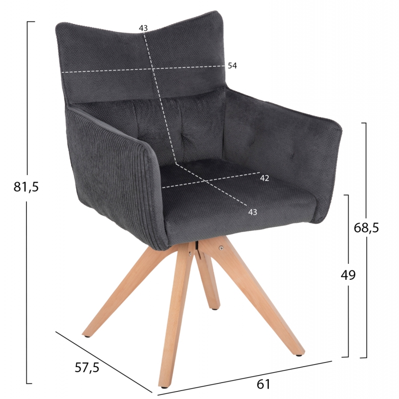 ΠΟΛΥΘΡΟΝΑ ΤΡΑΠΕΖΑΡΙΑΣ QUILL HM9843.03 ΓΚΡΙ ΥΦΑΣΜΑ-ΞΥΛΟ ΟΞΙΑΣ ΠΟΔΙΑ 61x57,5x91Υεκ. ΠΟΛΥΘΡΟΝΑ ΤΡΑΠΕΖΑΡΙΑΣ QUILL HM9843.03 ΓΚΡΙ ΥΦΑΣΜΑ-ΞΥΛΟ ΟΞΙΑΣ ΠΟΔΙΑ 61x57,5x91Υεκ.