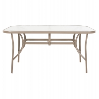 ΤΡΑΠΕΖΙ BRUNO 150X90Χ72Υεκ. ΜΕΤΑΛΛΙΚΟ ΣΑΜΠΑΝΙ ΜΕ ΤΡΥΠΑ ΟΜΠΡΕΛΑΣ Φ38mm HM5145.14