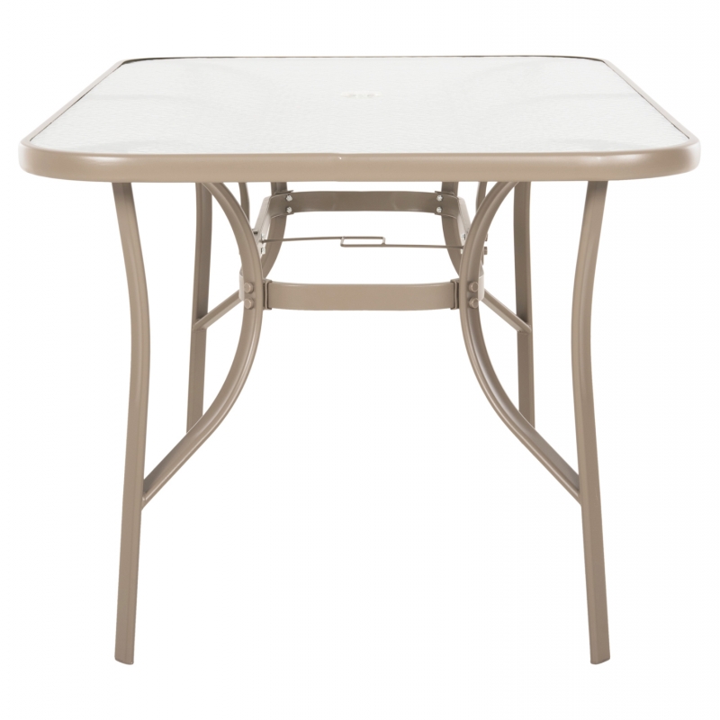 ΤΡΑΠΕΖΙ BRUNO 150X90Χ72Υεκ. ΜΕΤΑΛΛΙΚΟ ΣΑΜΠΑΝΙ ΜΕ ΤΡΥΠΑ ΟΜΠΡΕΛΑΣ Φ38mm HM5145.14