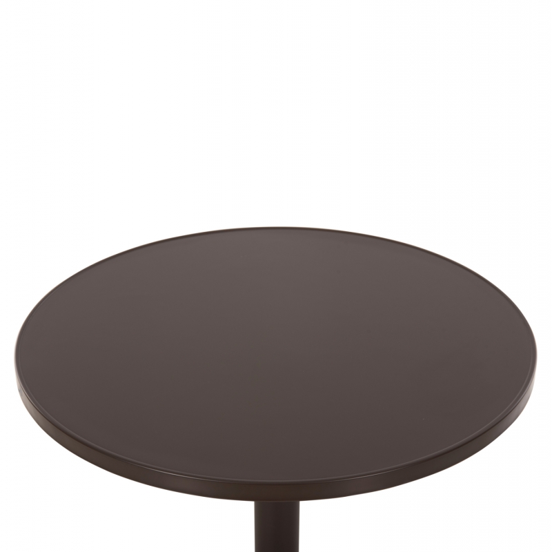 ΤΡΑΠΕΖΙ ΣΤΡΟΓΓΥΛΟ GOSS HM5974.02 ΑΛΟΥΜΙΝΙΟ ΚΑΦΕ Φ60x70Υεκ.