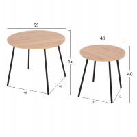 ΤΡΑΠΕΖΙΑ ΣΑΛΟΝΙΟΥ ΣΤΡΟΓΓΥΛΑ 2ΤΜΧ CUPPER HM9878.01 ΜΕΛΑΜΙΝΗ ΣΟΝΑΜΑ-ΜΑΥΡΟ ΜΕΤΑΛΛΟ ΤΡΑΠΕΖΙΑ ΣΑΛΟΝΙΟΥ ΣΤΡΟΓΓΥΛΑ 2ΤΜΧ CUPPER HM9878.01 ΜΕΛΑΜΙΝΗ ΣΟΝΑΜΑ-ΜΑΥΡΟ ΜΕΤΑΛΛΟ