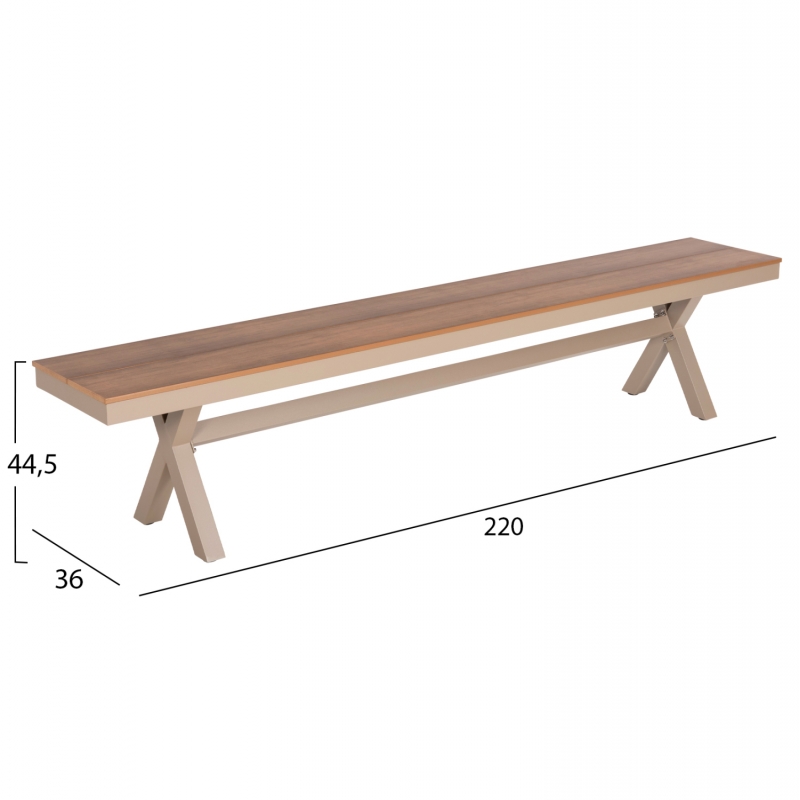 ΠΑΓΚΑΚΙ ΑΛΟΥΜΙΝΙΟΥ TAWNEE HM6040.04 ΣΑΜΠΑΝΙ-POLYWOOD ΚΑΘΙΣΜΑ ΦΥΣΙΚΟ 220x36x44,5Υεκ. ΠΑΓΚΑΚΙ ΑΛΟΥΜΙΝΙΟΥ TAWNEE HM6040.04 ΣΑΜΠΑΝΙ-POLYWOOD ΚΑΘΙΣΜΑ ΦΥΣΙΚΟ 220x36x44,5Υεκ.