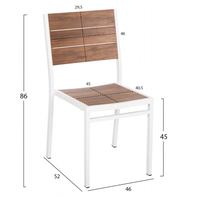 ΚΑΡΕΚΛΑ ΑΛΟΥΜΙΝΙΟΥ SAGA HM6063.01 ΛΕΥΚΗ ΜΕ POLYWOOD 46x52x86Υεκ. ΚΑΡΕΚΛΑ ΑΛΟΥΜΙΝΙΟΥ SAGA HM6063.01 ΛΕΥΚΗ ΜΕ POLYWOOD 46x52x86Υεκ.