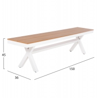 ΠΑΓΚΑΚΙ ΑΛΟΥΜΙΝΙΟΥ TAWNEE HM6038.02 ΛΕΥΚΟ-POLYWOOD ΚΑΘΙΣΜΑ ΦΥΣΙΚΟ 150x36x45Υεκ. ΠΑΓΚΑΚΙ ΑΛΟΥΜΙΝΙΟΥ TAWNEE HM6038.02 ΛΕΥΚΟ-POLYWOOD ΚΑΘΙΣΜΑ ΦΥΣΙΚΟ 150x36x45Υεκ.