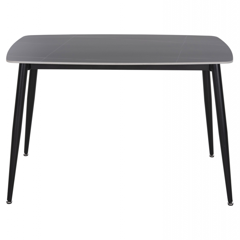 ΤΡΑΠΕΖΙ RAVEN HM9854.02 ΚΕΡΑΜΙΚΟ TOP ΜΑΥΡΟ ΜΑΡΜΑΡΟ-ΜΑΥΡΟ ΜΕΤΑΛΛΟ 120x70x73Υεκ.
