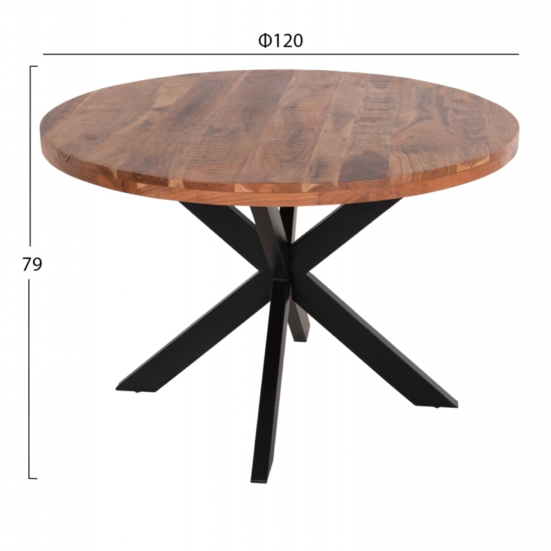 ΤΡΑΠΕΖΙ ΣΤΡΟΓΓΥΛΟ MONTANA SUPERIOR HM9903 4εκ.ΠΑΧΟΣ ΜΑΣΙΦ ΞΥΛΟ ΑΚΑΚΙΑΣ Φ120Χ77Υεκ ΤΡΑΠΕΖΙ ΣΤΡΟΓΓΥΛΟ MONTANA SUPERIOR HM9903 4εκ.ΠΑΧΟΣ ΜΑΣΙΦ ΞΥΛΟ ΑΚΑΚΙΑΣ Φ120Χ77Υεκ